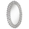 Colleen Oval Wall Mirror with Faux Crystal Blossoms