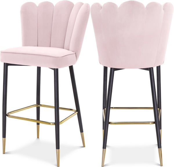 Lily Pink Velvet Stool