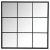 Quetzal Square Window Pane Wall Mirror Black