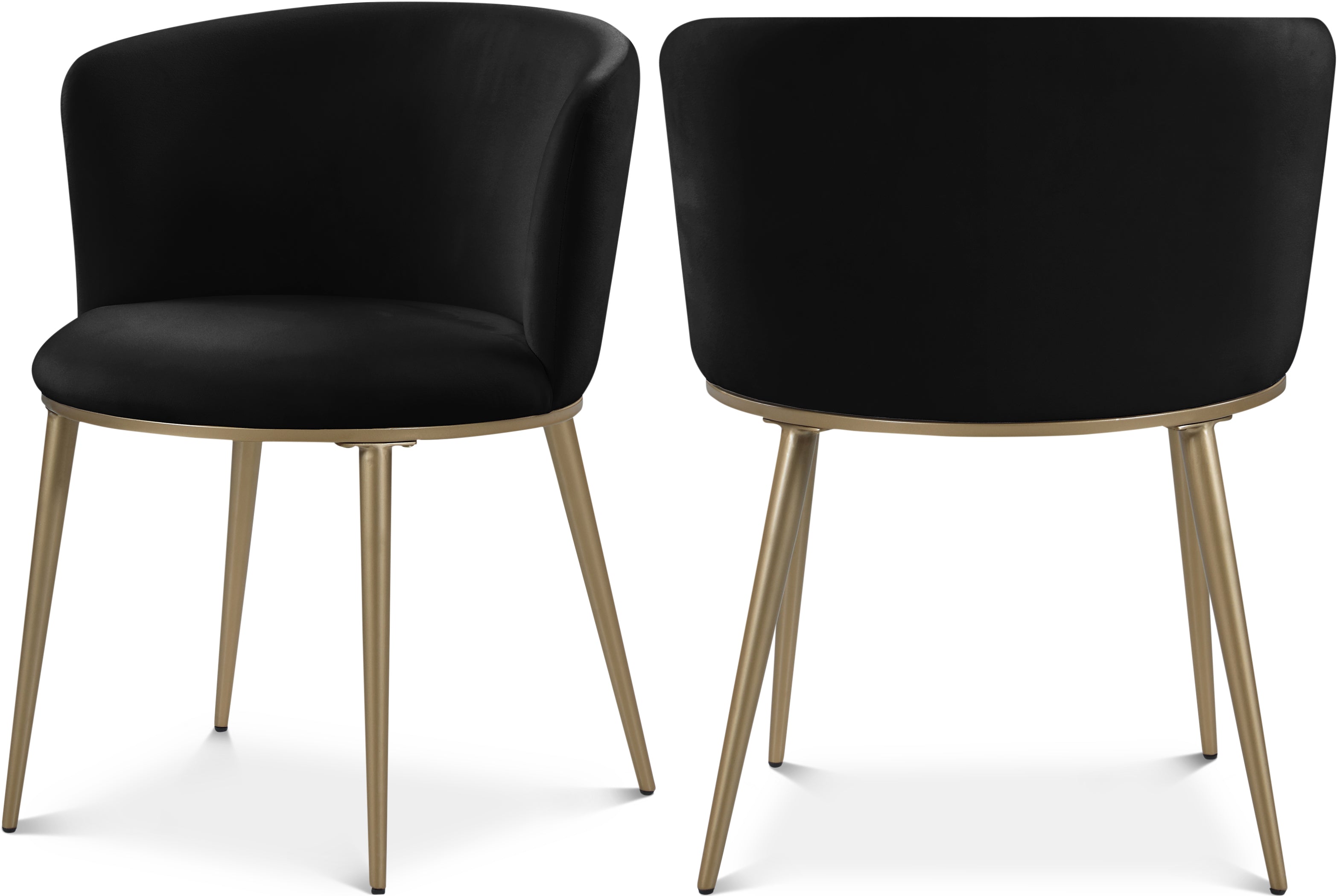 Skylar Black Velvet Dining Chair