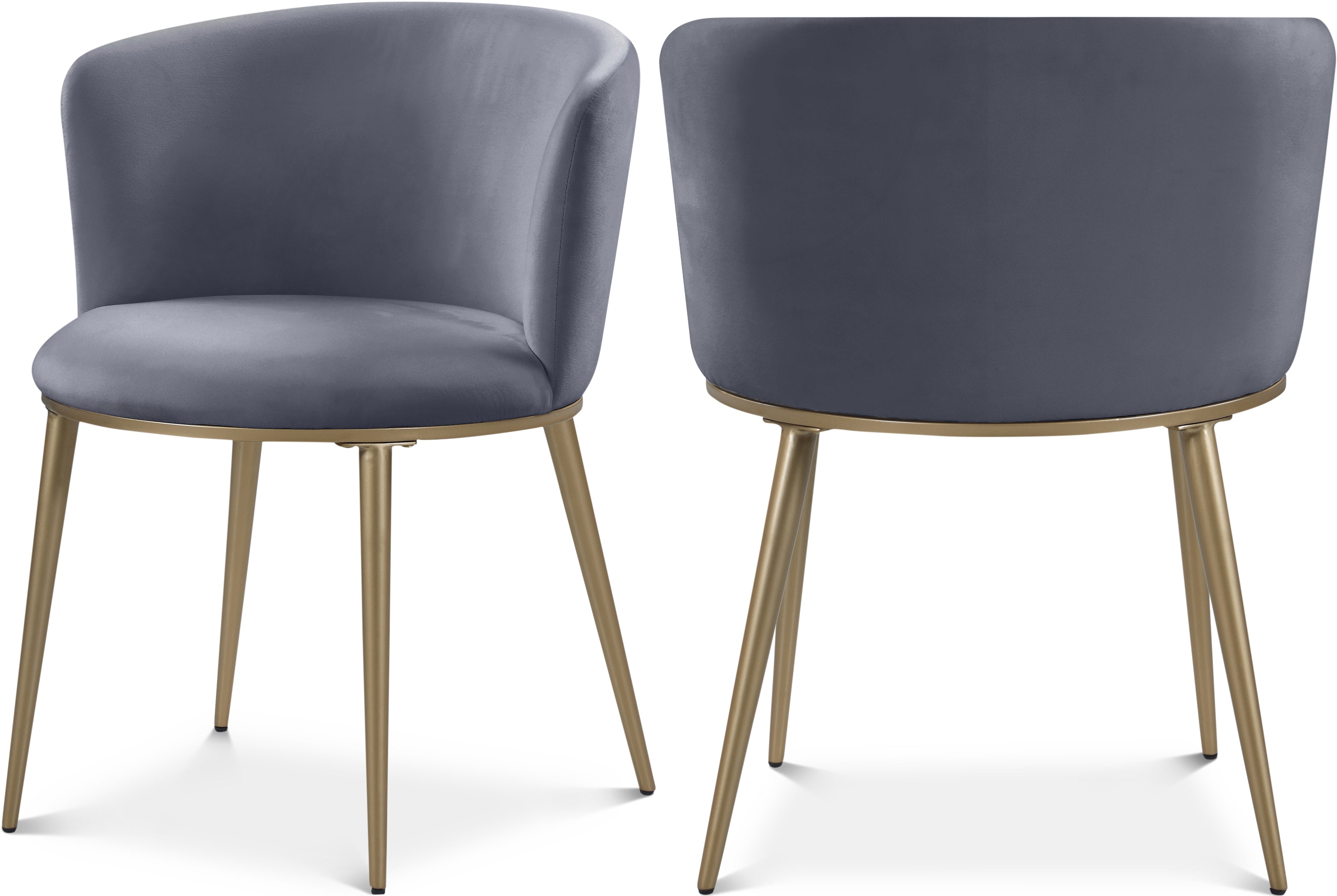 Skylar Grey Velvet Dining Chair