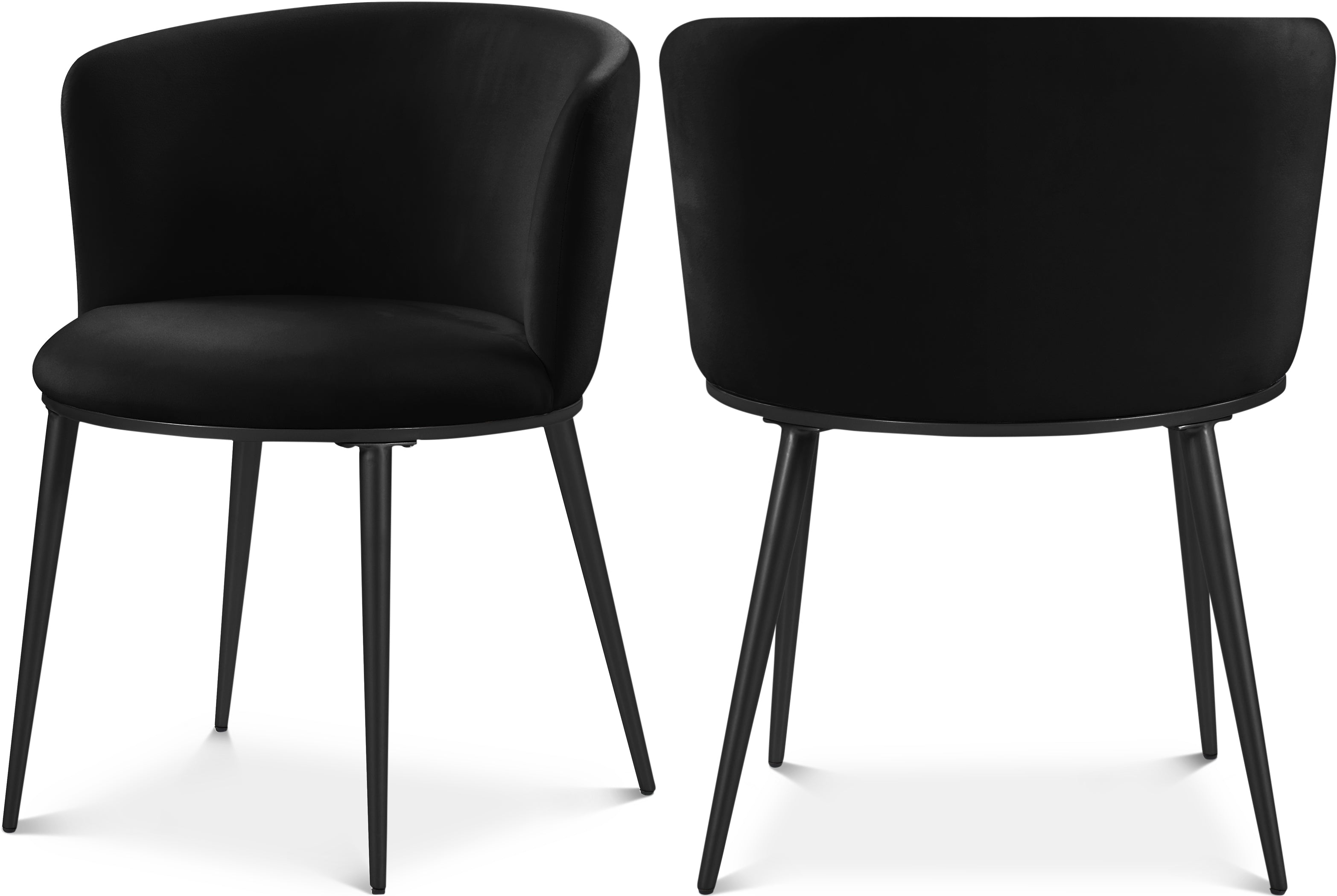 Skylar Black Velvet Dining Chair