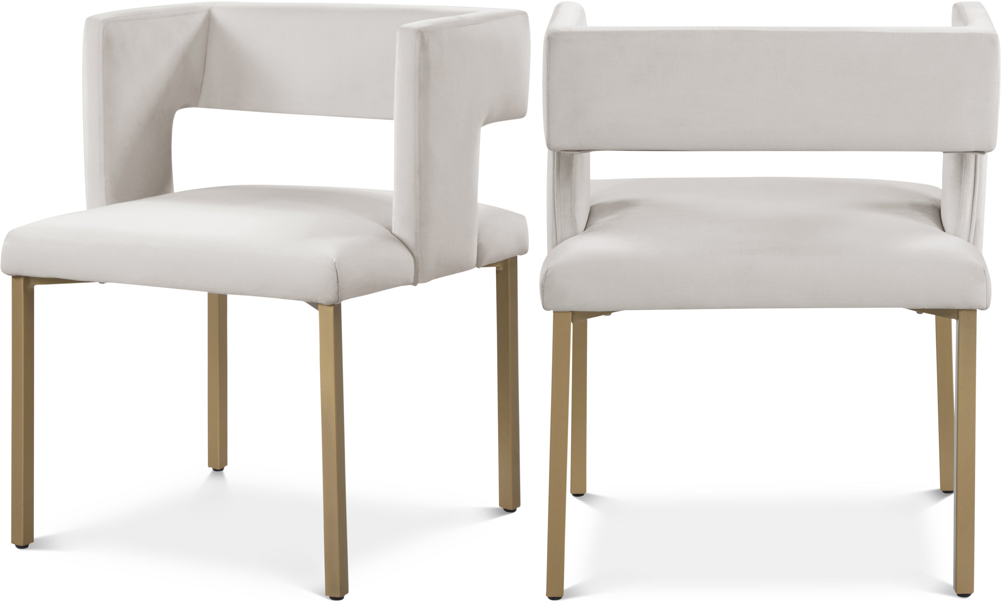 Caleb Cream Velvet Dining Chair