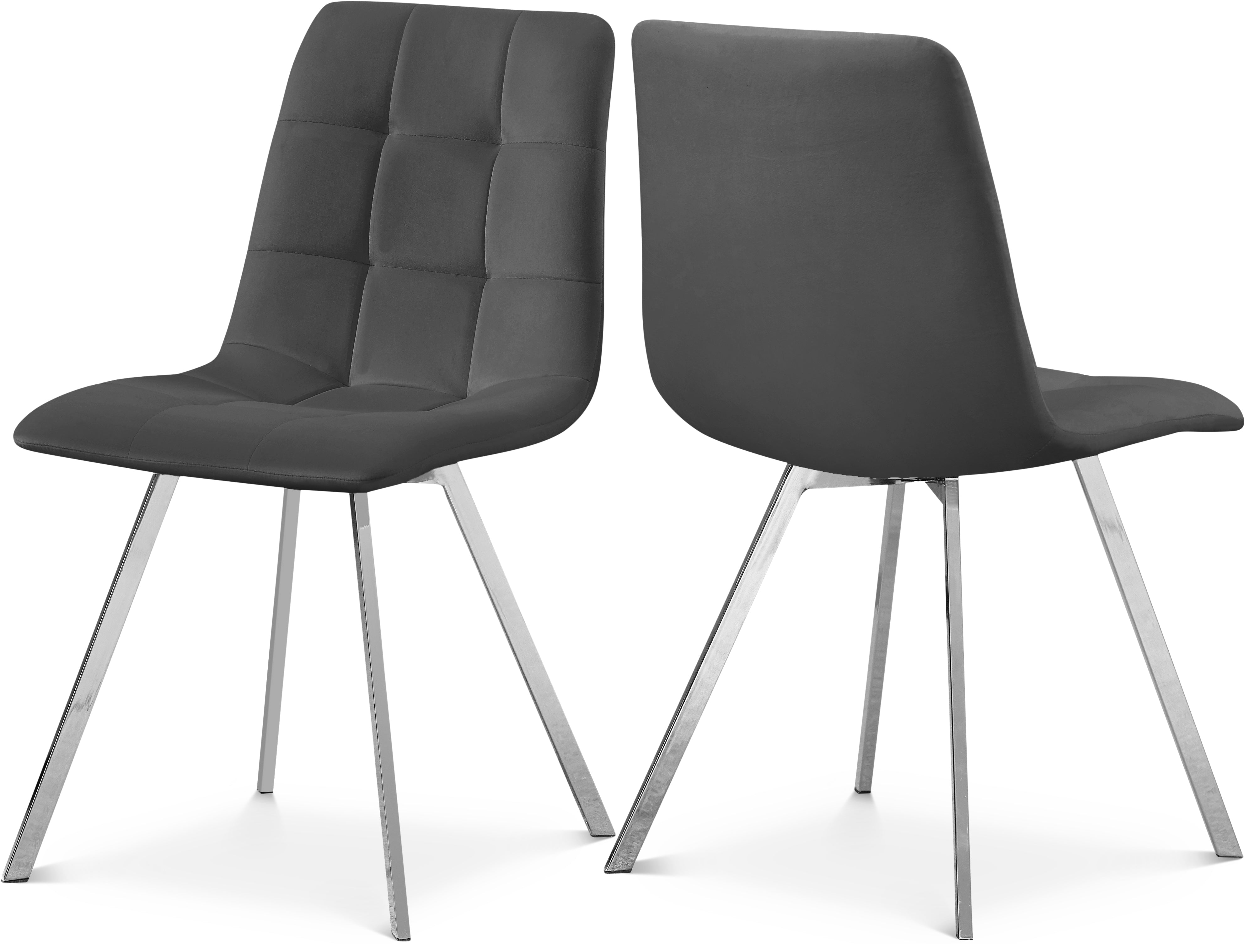 Annie Grey Velvet Dining Chair