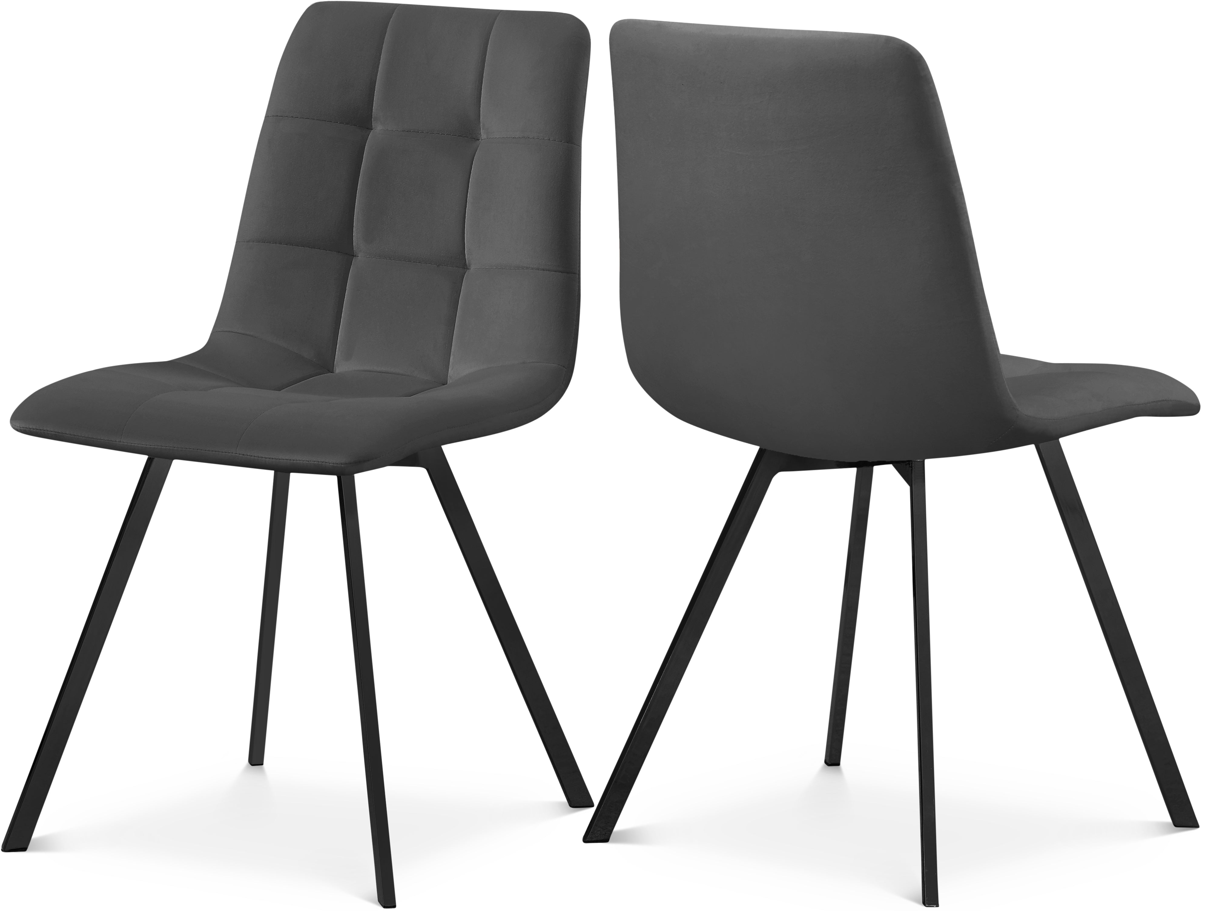 Annie Grey Velvet Dining Chair