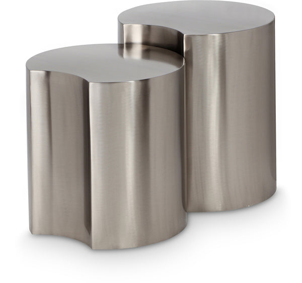 Dimple Silver End Table