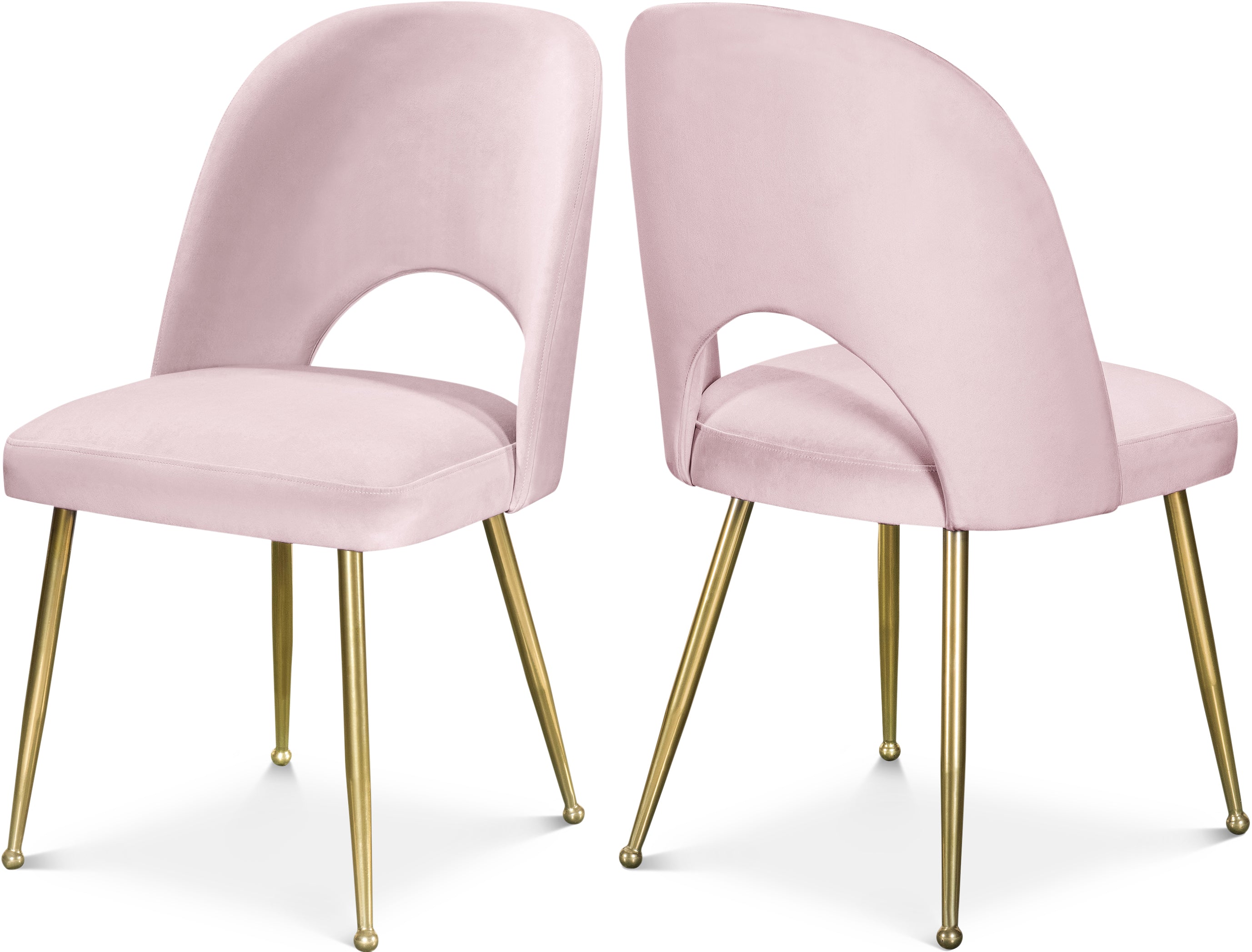 Logan Pink Velvet Dining Chair