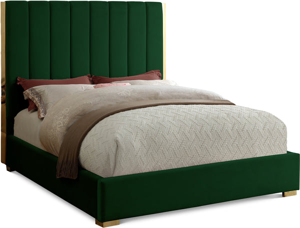 Becca Green Velvet King Bed