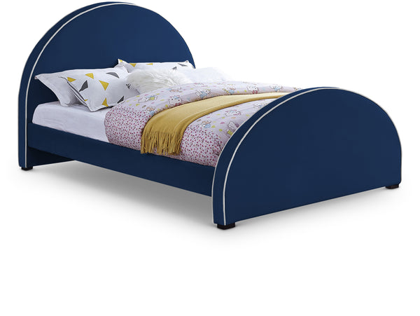 Brody Navy Velvet Queen Bed