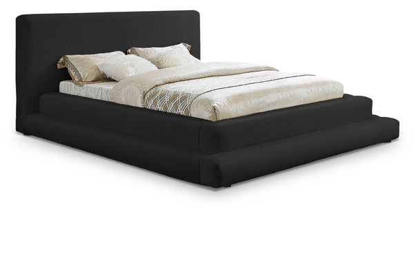 Dane Black Teddy Fabric King Bed (3 Boxes)