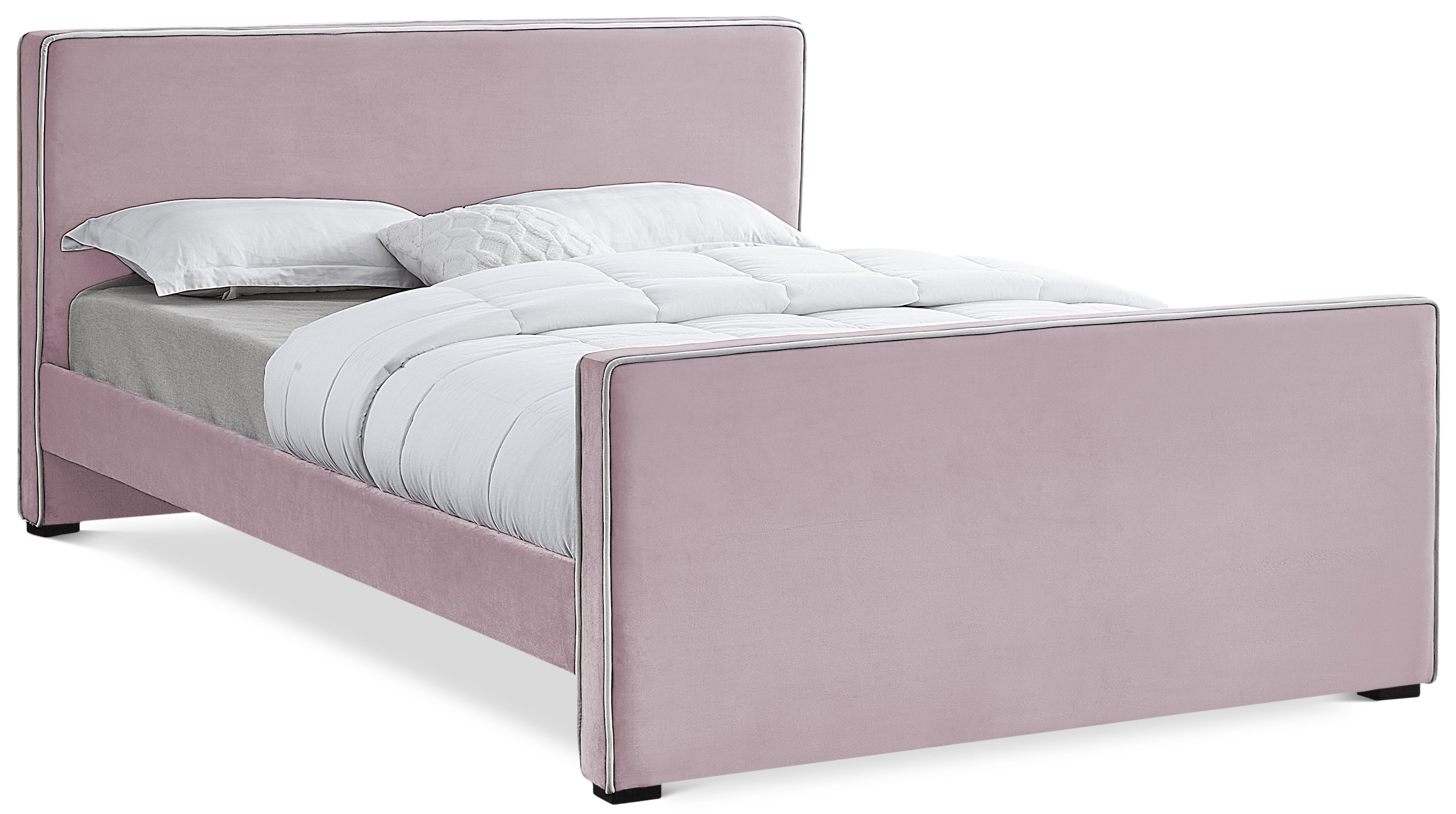 Dillard Pink Velvet Full Bed