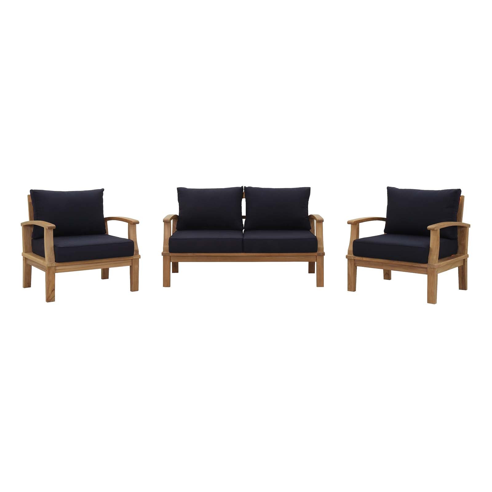 Marina 3 Piece Outdoor Patio Teak Set