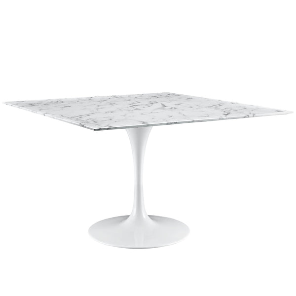 Lippa 48" Square Artificial Marble Dining Table