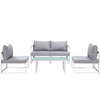 Fortuna 5 Piece Outdoor Patio Sectional Sofa Set