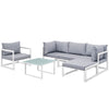 Fortuna 6 Piece Outdoor Patio Sectional Sofa Set