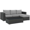 Sojourn 3 Piece Outdoor Patio Sunbrella® Sectional Set