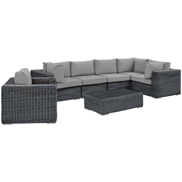 Summon 7 Piece Outdoor Patio Sunbrella® Sectional Set