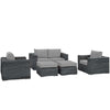 Summon 5 Piece Outdoor Patio Sunbrella® Sectional Set