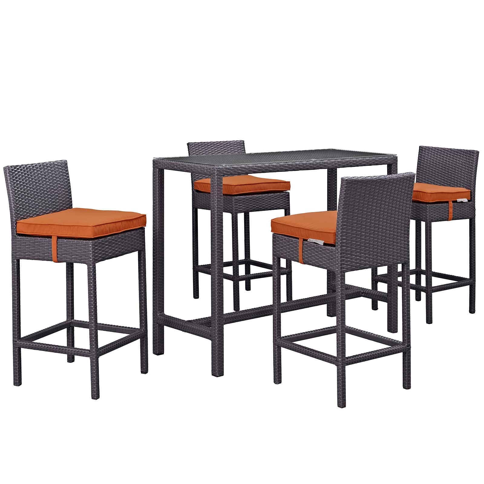 Convene 5 Piece Outdoor Patio Pub Set