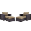 Convene 4 Piece Outdoor Patio Sectional Set