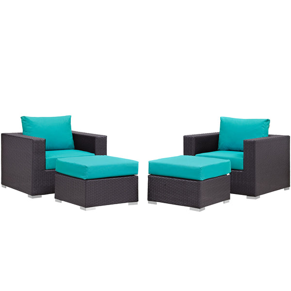 Convene 4 Piece Outdoor Patio Sectional Set