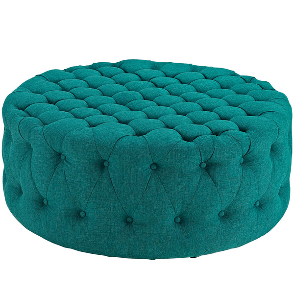 Amour Upholstered Fabric Ottoman