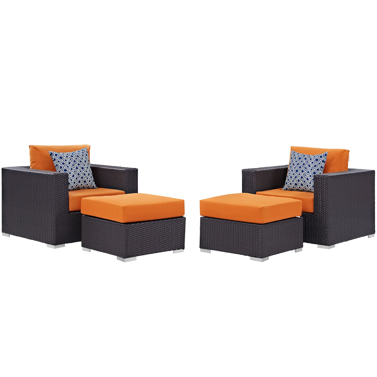 Convene 4 Piece Outdoor Patio Sectional Set