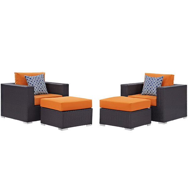 Convene 4 Piece Outdoor Patio Sectional Set