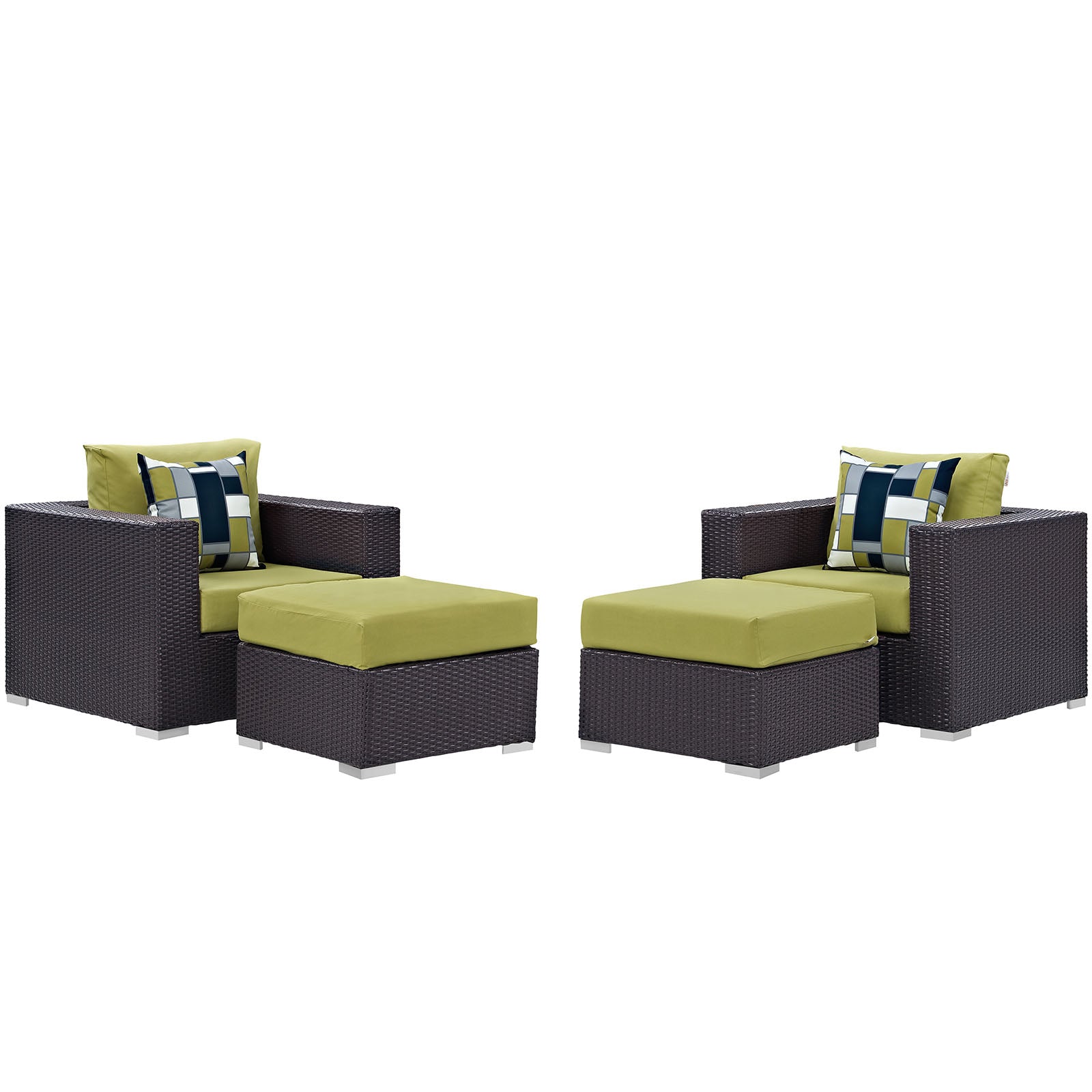 Convene 4 Piece Outdoor Patio Sectional Set