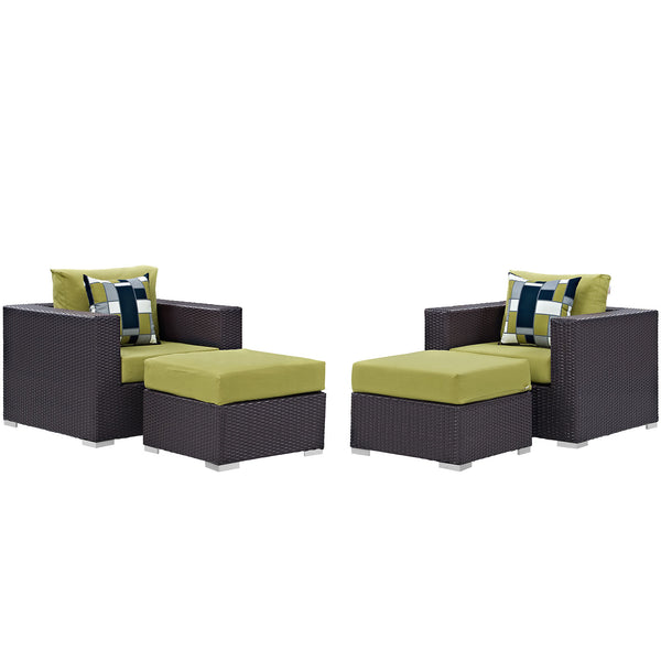 Convene 4 Piece Outdoor Patio Sectional Set