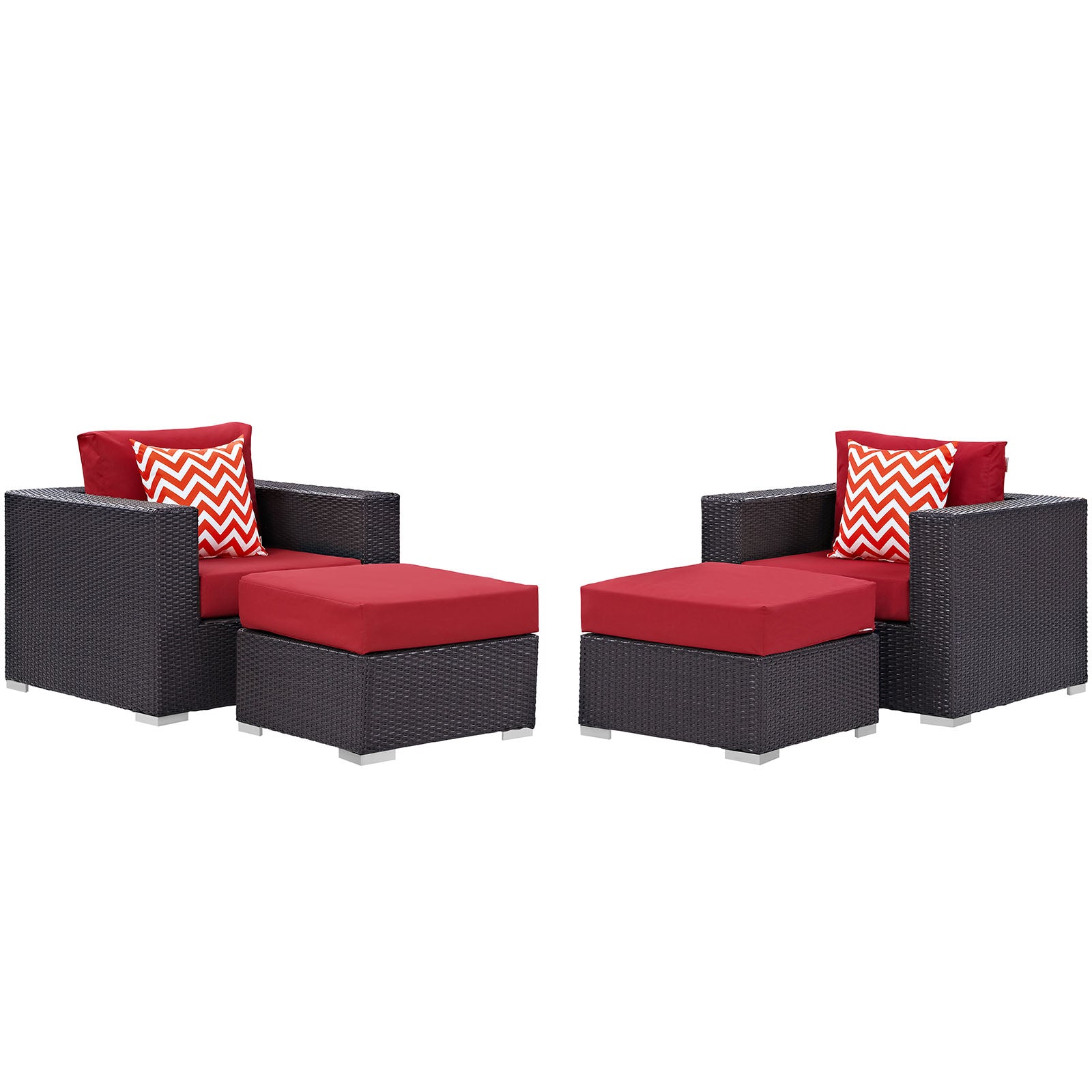 Convene 4 Piece Outdoor Patio Sectional Set