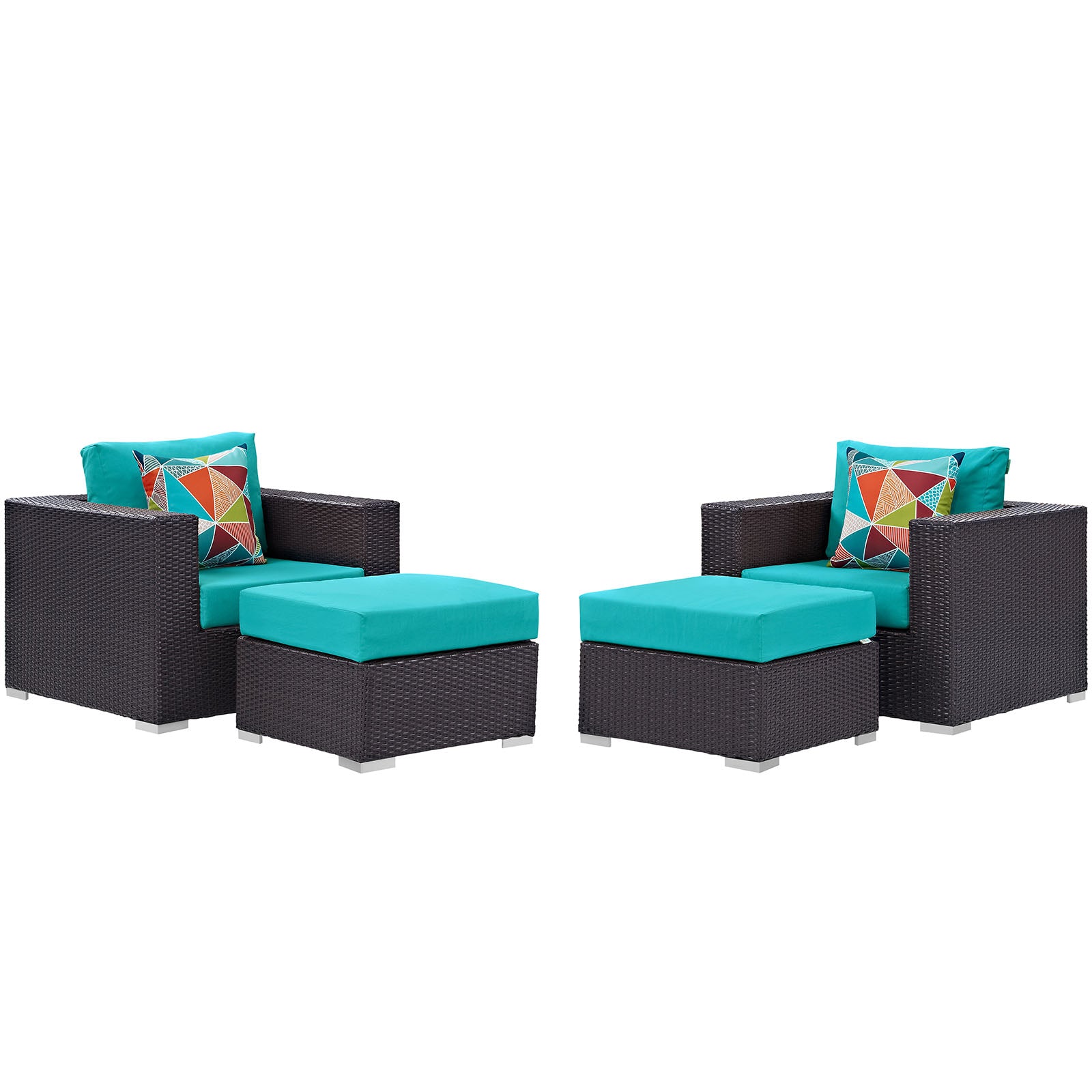 Convene 4 Piece Outdoor Patio Sectional Set