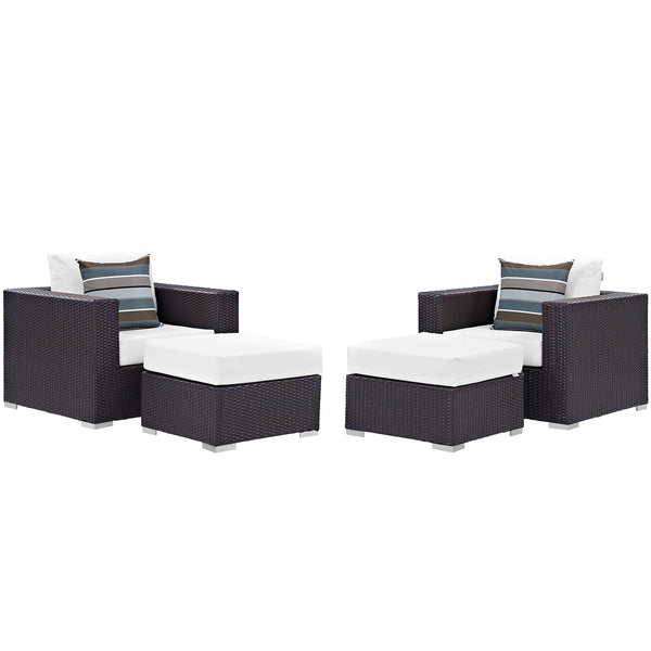 Convene 4 Piece Outdoor Patio Sectional Set