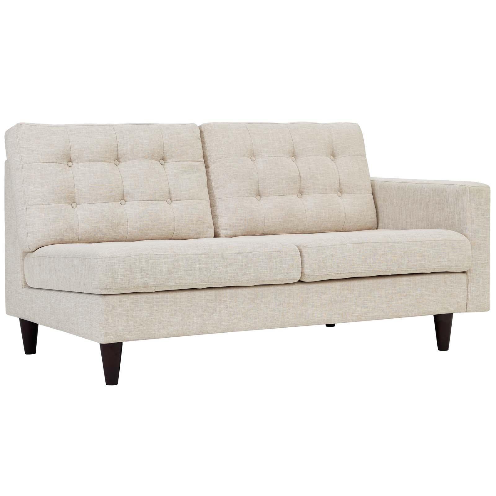 Empress Right-Facing Upholstered Fabric Loveseat