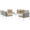 Harmony 7 Piece Outdoor Patio Aluminum Sectional Sofa Set