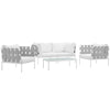 Harmony 5  Piece Outdoor Patio Aluminum Sectional Sofa Set