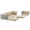 Harmony 6 Piece Outdoor Patio Aluminum Sectional Sofa Set