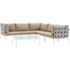 Harmony 6 Piece Outdoor Patio Aluminum Sectional Sofa Set