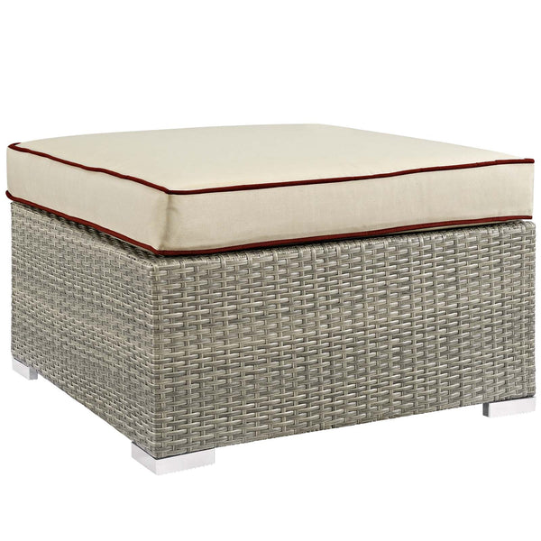 Repose Outdoor Patio Upholstered Fabric Ottoman