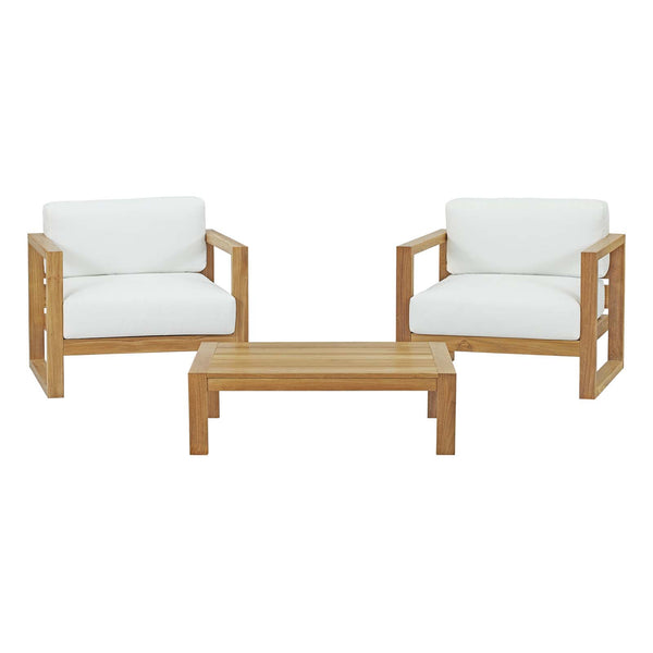 Upland 3 Piece Outdoor Patio Teak Set