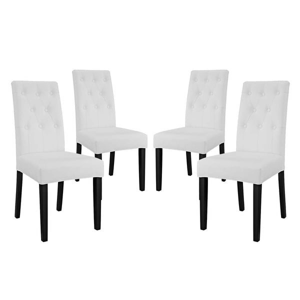 Confer Dining Side Chair Vinyl Set of 4