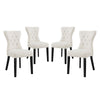 Silhouette Dining Side Chairs Upholstered Fabric Set of 4