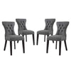 Silhouette Dining Side Chairs Upholstered Fabric Set of 4