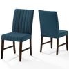 Motivate Channel Tufted Upholstered Fabric Dining Chair Set of 2