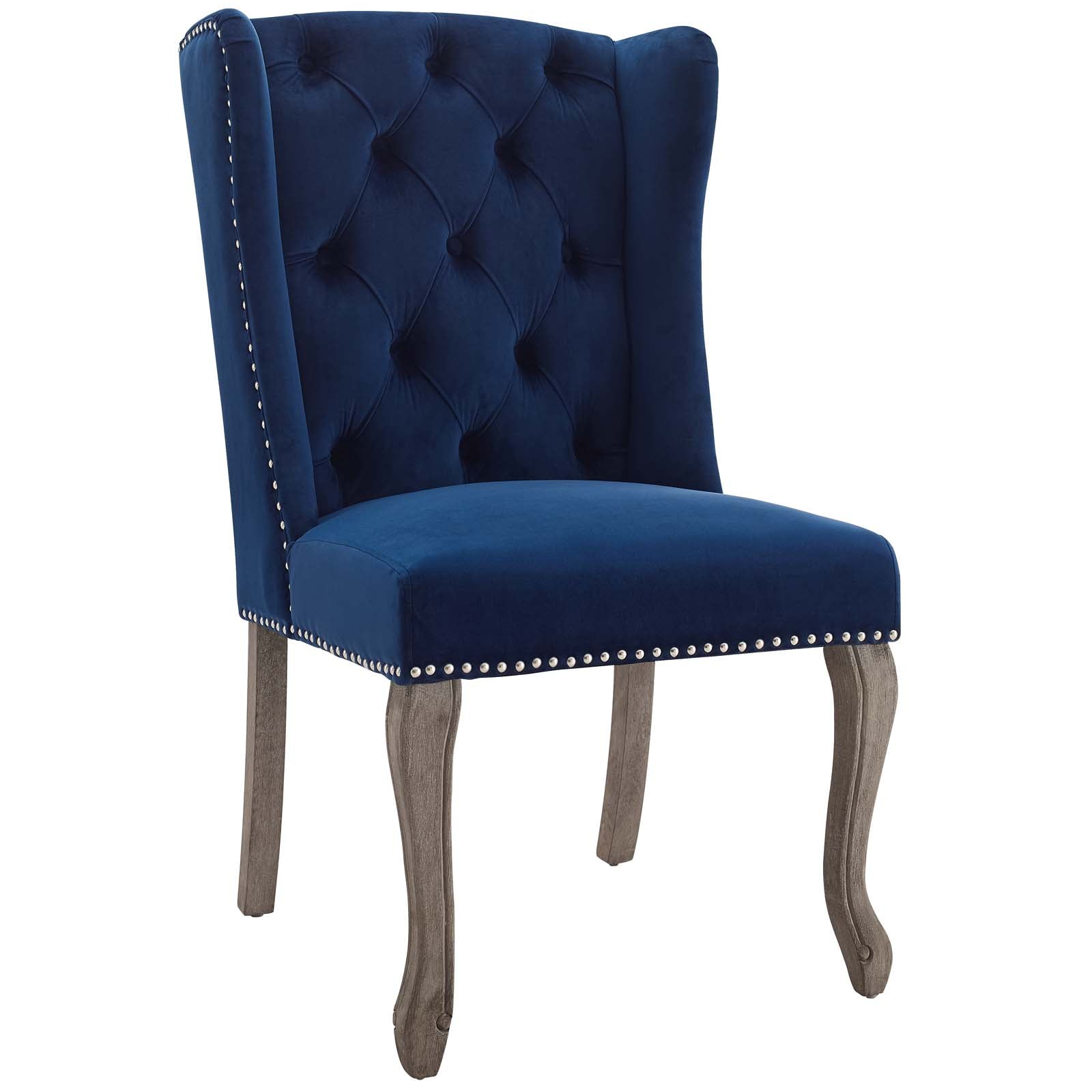 Apprise French Vintage Dining Performance Velvet Side Chair