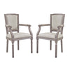 Penchant Dining Armchair Upholstered Fabric Set of 2