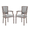 Penchant Dining Armchair Upholstered Fabric Set of 2