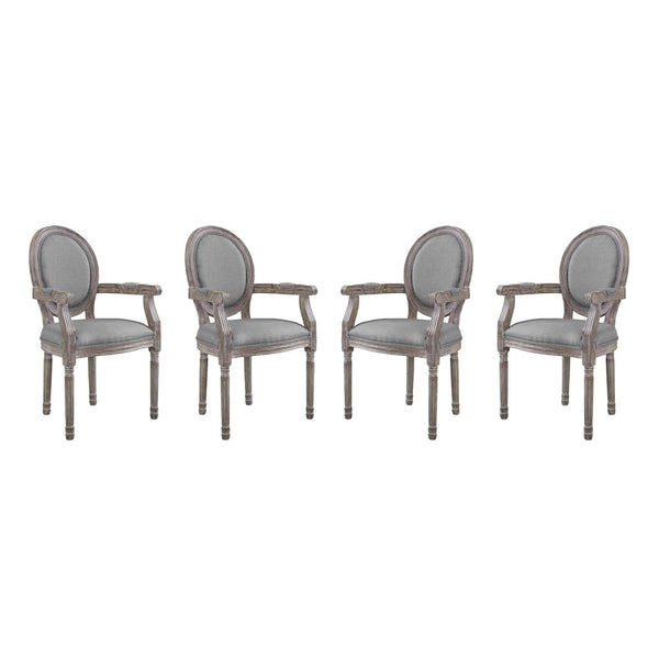 Emanate Dining Armchair Upholstered Fabric Set of 4