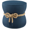 Beat Nautical Rope Upholstered Fabric Ottoman