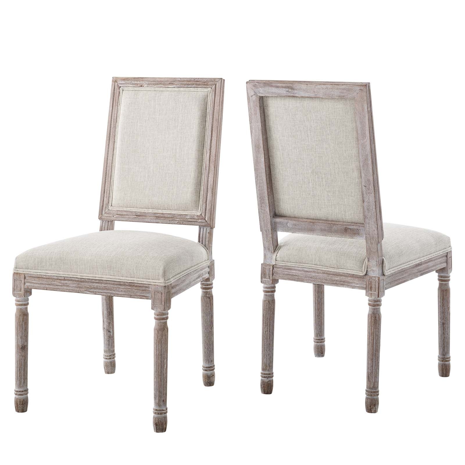 Court Dining Side Chair Upholstered Fabric Set of 2